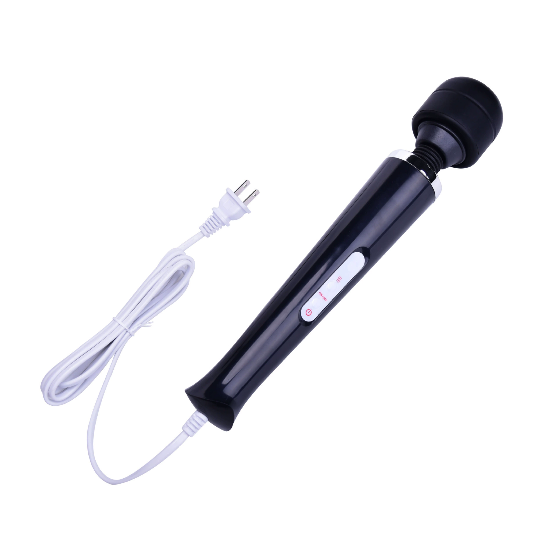 Plug‑in AV wand massager, 10 frequencies, handheld vibrating body‑massager, plug variants (US/EU/UK)
