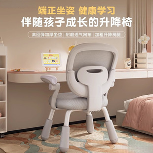 Children's Learning Chair Can Lift Computer Chair, Comfortable Backrest Chair for Long Periods of Sitting, Student Correction Sitting Posture, Leisure Learning Chair