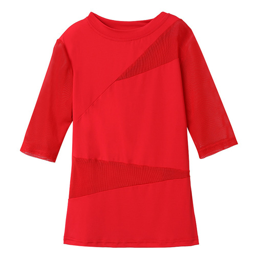 Modern dance clothes for women new shape Latin dance practice clothes for ballroom dance modern dance ballroom dance top mesh