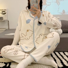 月子服4月月子春秋産後妊婦パジャマ夏薄手産婦哺乳家庭服56