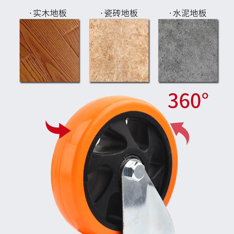 Hand Truck Industrial Silent Swivel Wheels 2.5 inches 3 inches 4 inches 5 inches PP Shelf Braked Swivel Casters Wholesale