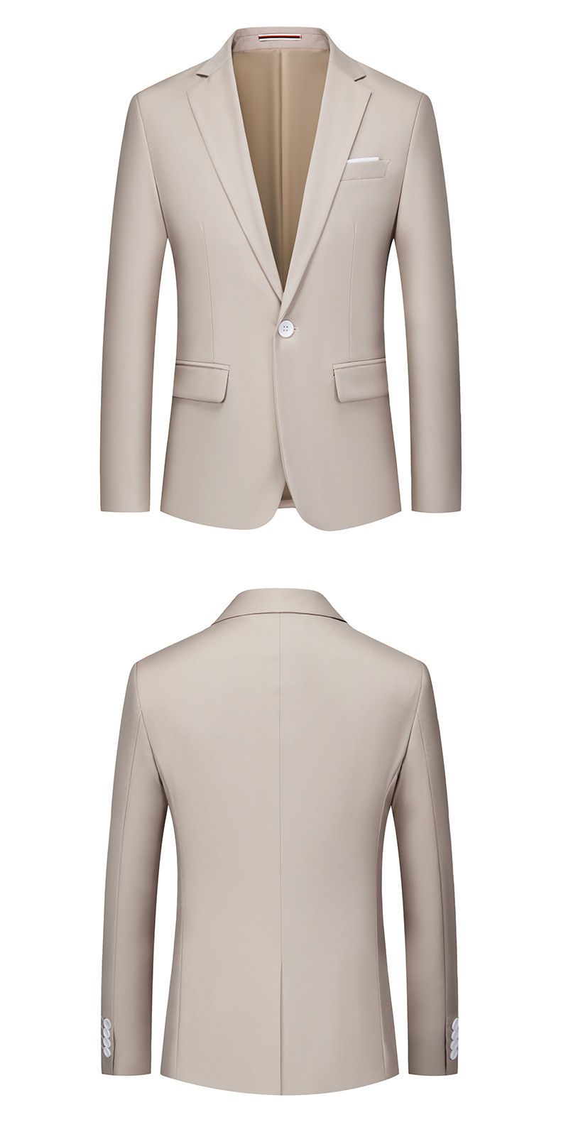 Costum bărbătesc roz, sacou dintr-o singură piesă pentru afaceri și timp liber, versiune coreeană costum slim fit mic_voghion.com