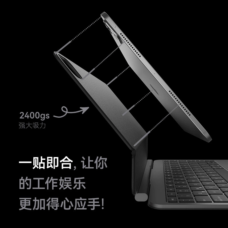 Новый тонкий и легкий алюминиевый Magic Keyboard, подходит для iPad 2024 11 10.9 13-дюймов, магнитный Magic Keyboard
