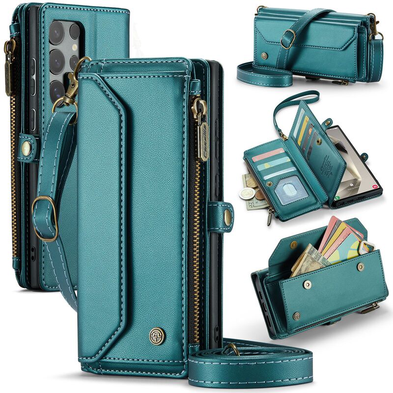 Suitable for S24 Crossbody Phone Case, Zfold7 Zipper Wallet Leather Case, Galaxy A55 Flip Cover Multifunctional Protective Case Suitable for S24 Crossbody Phone Case, Zfold7 Zipper Wallet Leather Case, Galaxy A55 Flip Cover Multifunctional Protective Case
