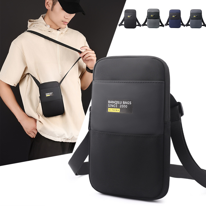 Men's Mini Phone Bag 2024 Summer New Casual Crossbody Bag Portable Trendy Simple Shoulder Bag Wholesale