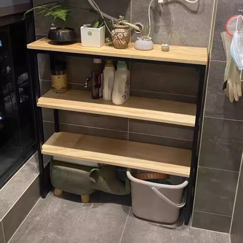 Sofá de sala de estar estante trasero de madera maciza hierro forjado tabla contra la pared estante de pared estrecha varios armarios de respaldo personalizados