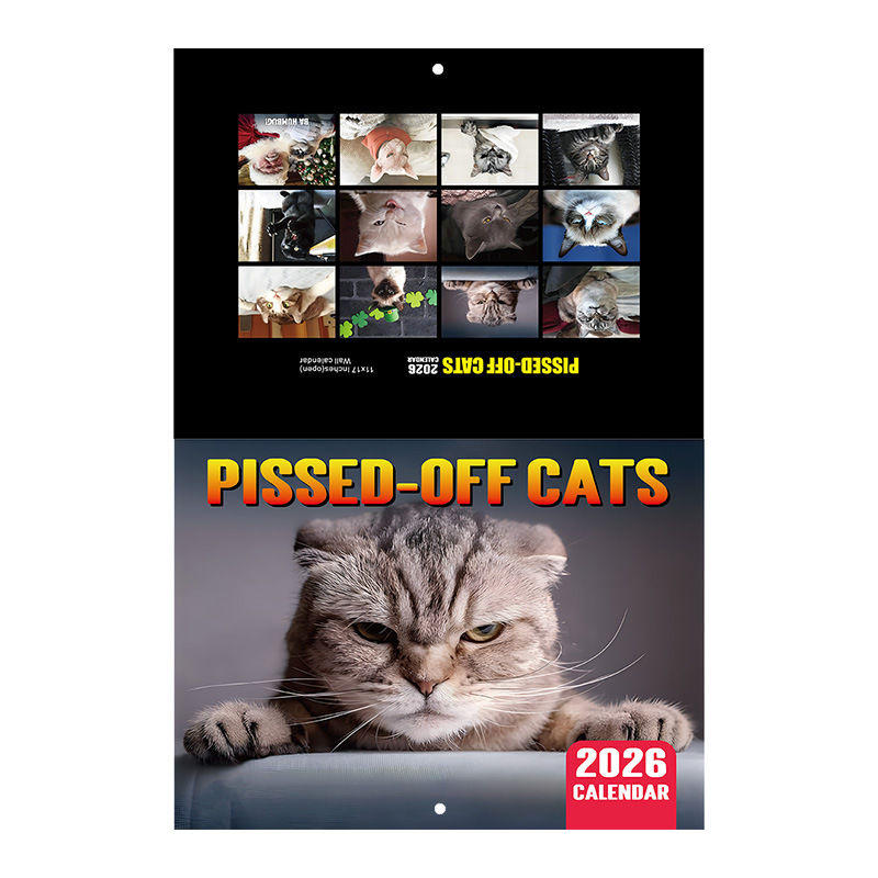 クロスボーダー 2026 新しい PISSED-DFF CATSf アングリー キャット ウォール カレンダー ウォール 乗馬 ネイル カレンダー 在庫あり|undefined