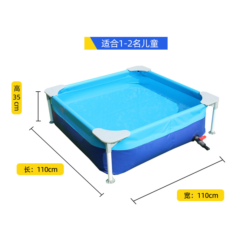 Piscina transfronteriza marco al aire libre piscina patio interior y exterior lienzo de PVC grande plegable soporte para niños piscina
