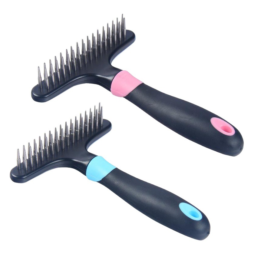 Dele peine para mascotas rastrillo peine de depilación peine de nudo peine de pelo de perro suministros de cuidado de limpieza al por mayor