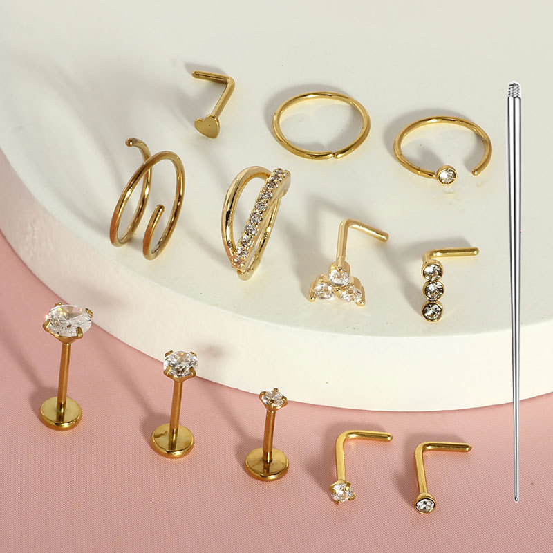 Labret piercing jewelry detail image