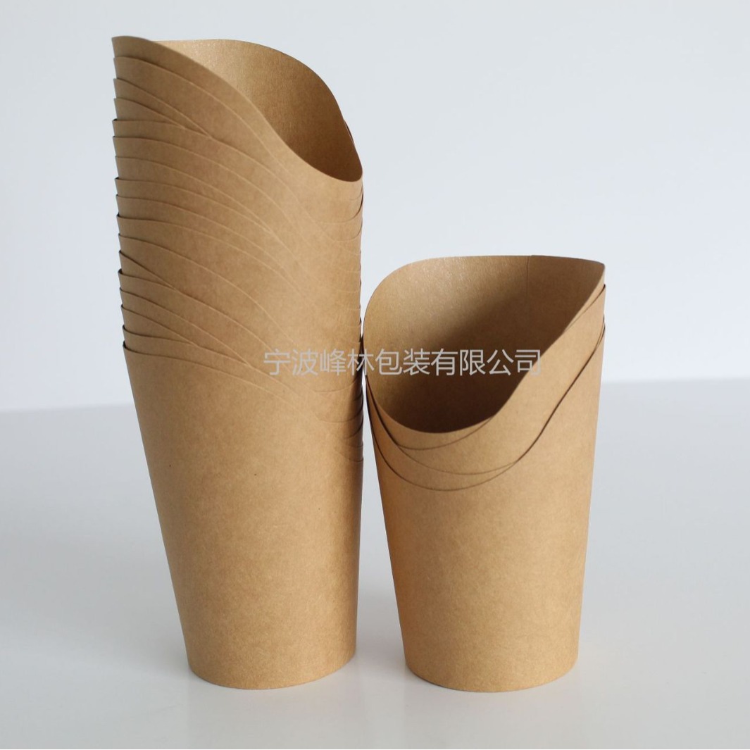 Papel kraft huevo, taza de papas fritas gruesas, taza de helado, taza de papel kraft, taza de fideos de comida rápida