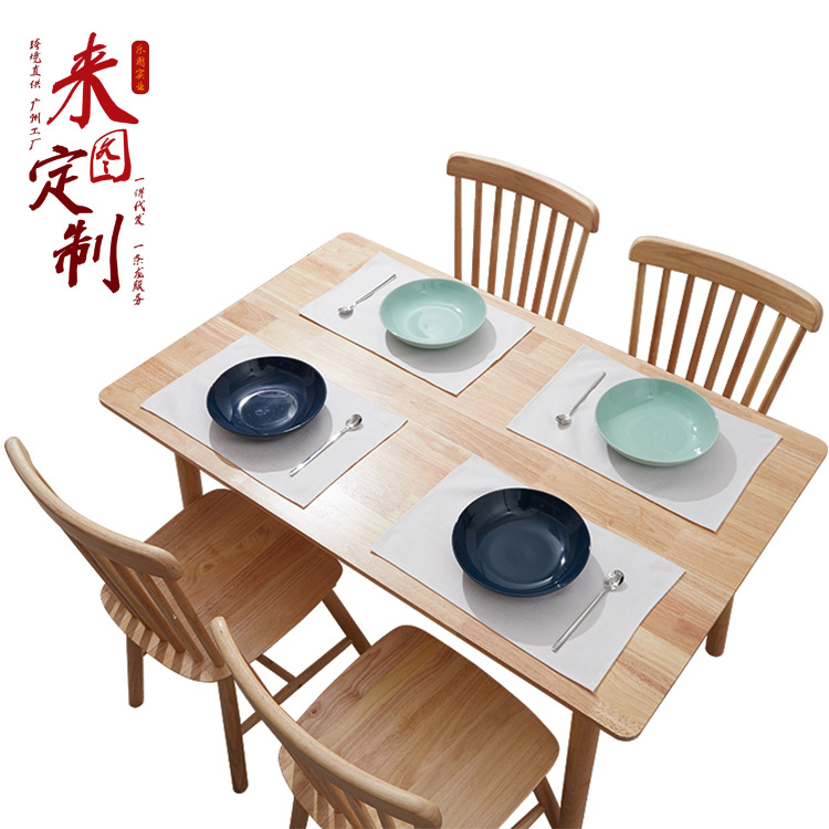 Personalizado 300g de algodón y lino, posavasos, manteles anti-moho, antideslizantes, tapetes de mesa de aislamiento térmico, venta al por mayor transfronteriza