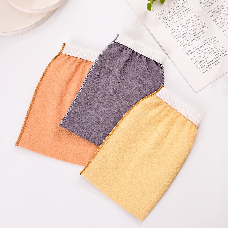 Simple plain bath towel double-sided frosted back rubbing gloves bathhouse household mud rubbing decontamination bath cloth wholesale