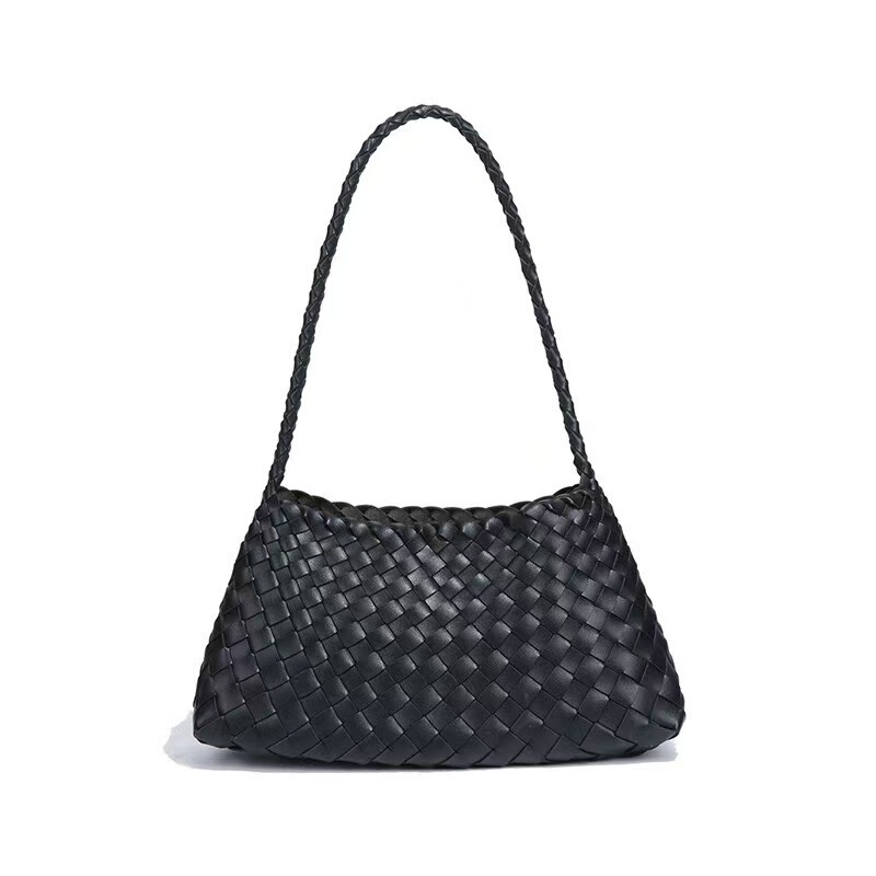 Niche Retro High-End Handmade Woven Tote Basket Bag for Women, Suitable for Commuting, Underarm Shoulder Bag, Fashionable and Versatile Niche Retro High-End Handmade Woven Tote Basket Bag for Women, Suitable for Commuting, Underarm Shoulder Bag, Fashionable and Versatile