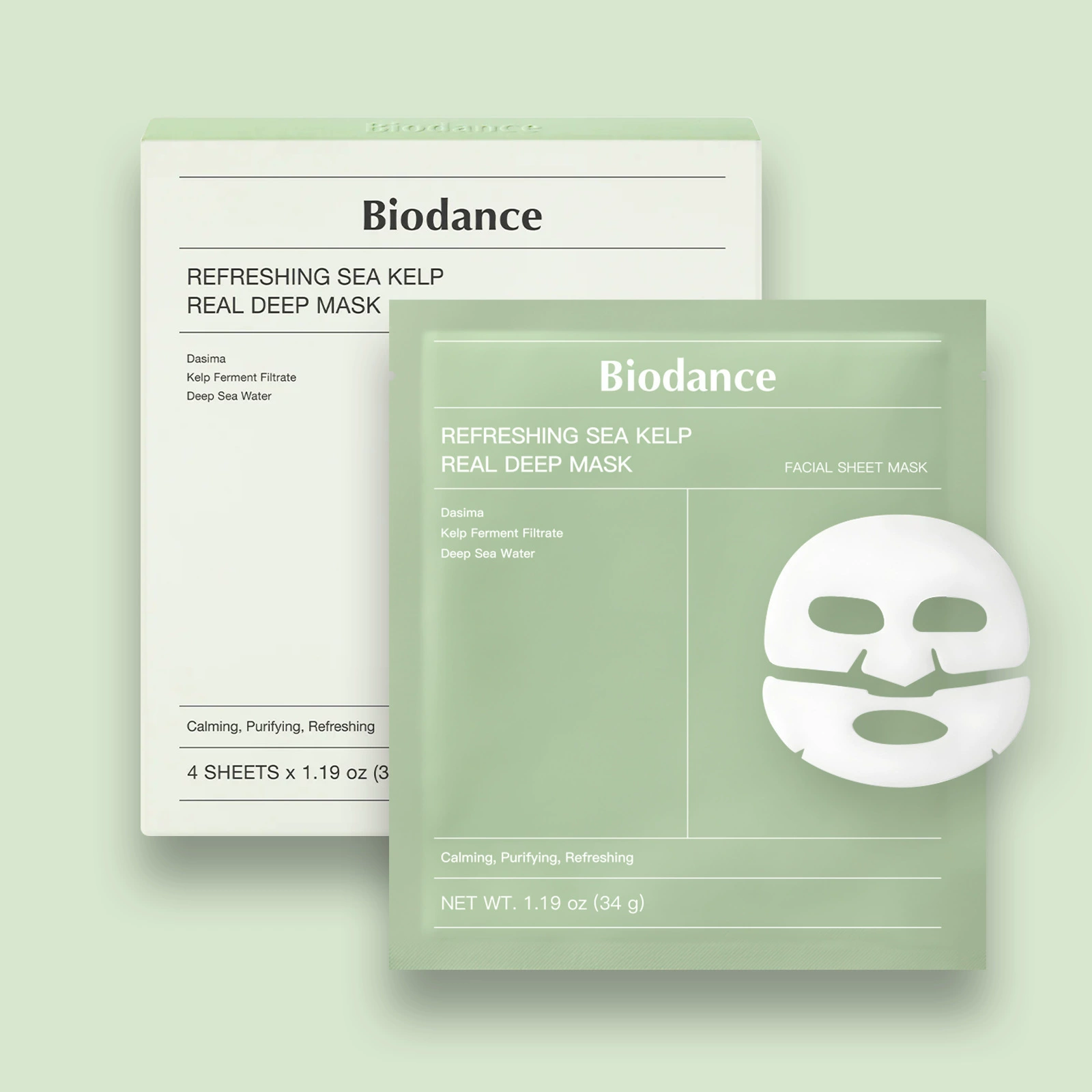 Био-коллагеновая тканевая маска для лица (Biodance) — корейская увлажняющая маска, 1 шт. или коробка 4 шт.