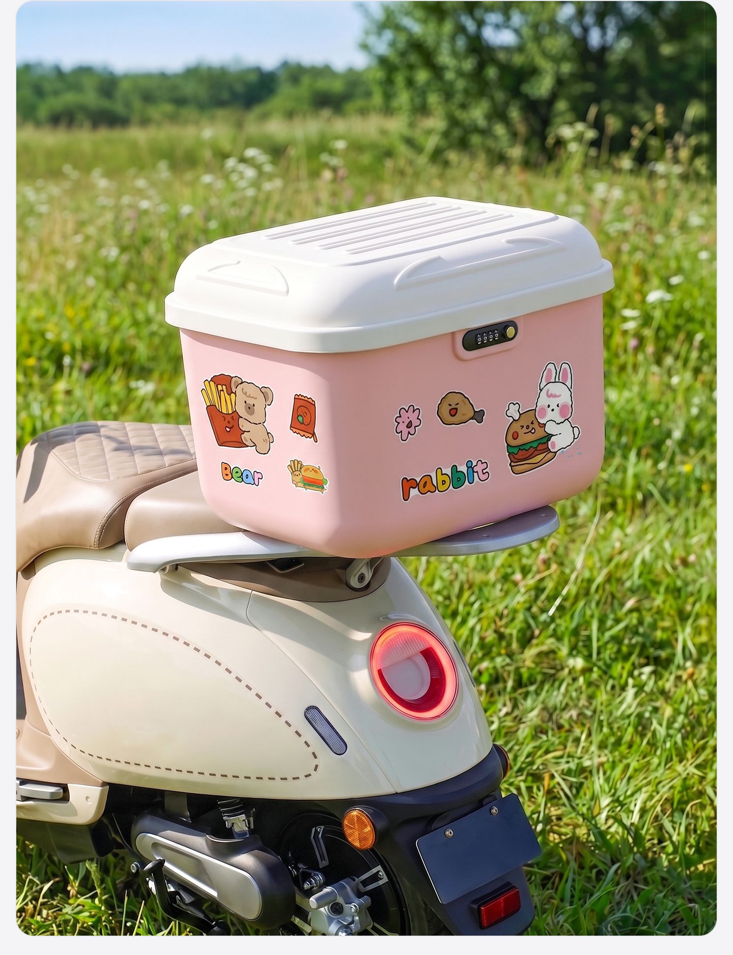 Universal large-capacity electric vehicle trunk suitable for Ninebot, Tailg, Aima electric scooters and motorcycles for storage