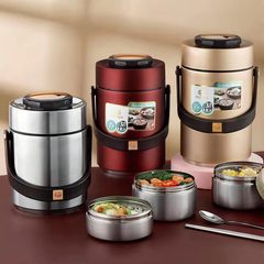 Insulated lunch box for students, vacuum insulated bucket for working girls, 304 stainless steel food grade double-layer pot wholesale