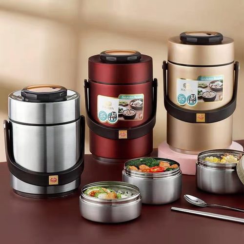 Insulated lunch box for students, vacuum insulated bucket for working girls, 304 stainless steel food grade double-layer pot wholesale