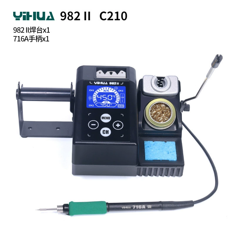 YIHUA982II Высокоточный сенсорный экран сварочный стол интеллектуальный термостатический ремонт сварочный стол 1 секунда нагрева электрического паяльника