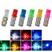 Автомобильная светодиодная лампа T10 5050 9SMD Светодиодная лампа шириной прибора освещения номерного знака W5W автомобильный свет