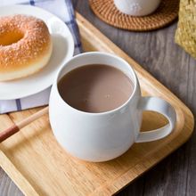 景德镇家用纯白色杯子简约马克杯陶瓷水杯骨瓷咖啡杯奶杯创意水杯