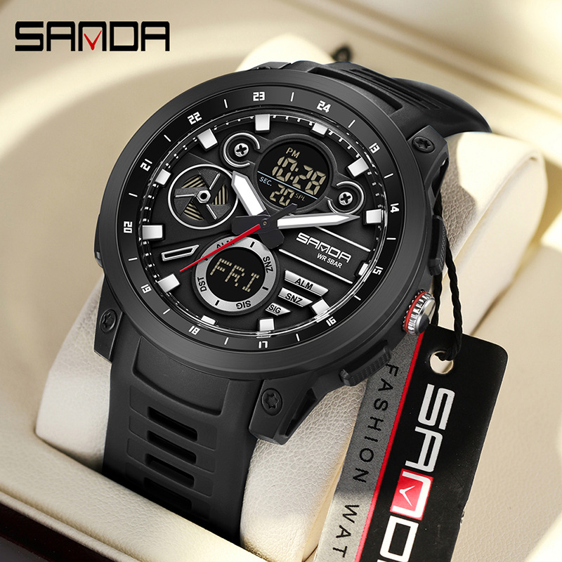 Sandda marca nuevo reloj impermeable estudiante multifunción reloj electrónico moda deportivo reloj electrónico