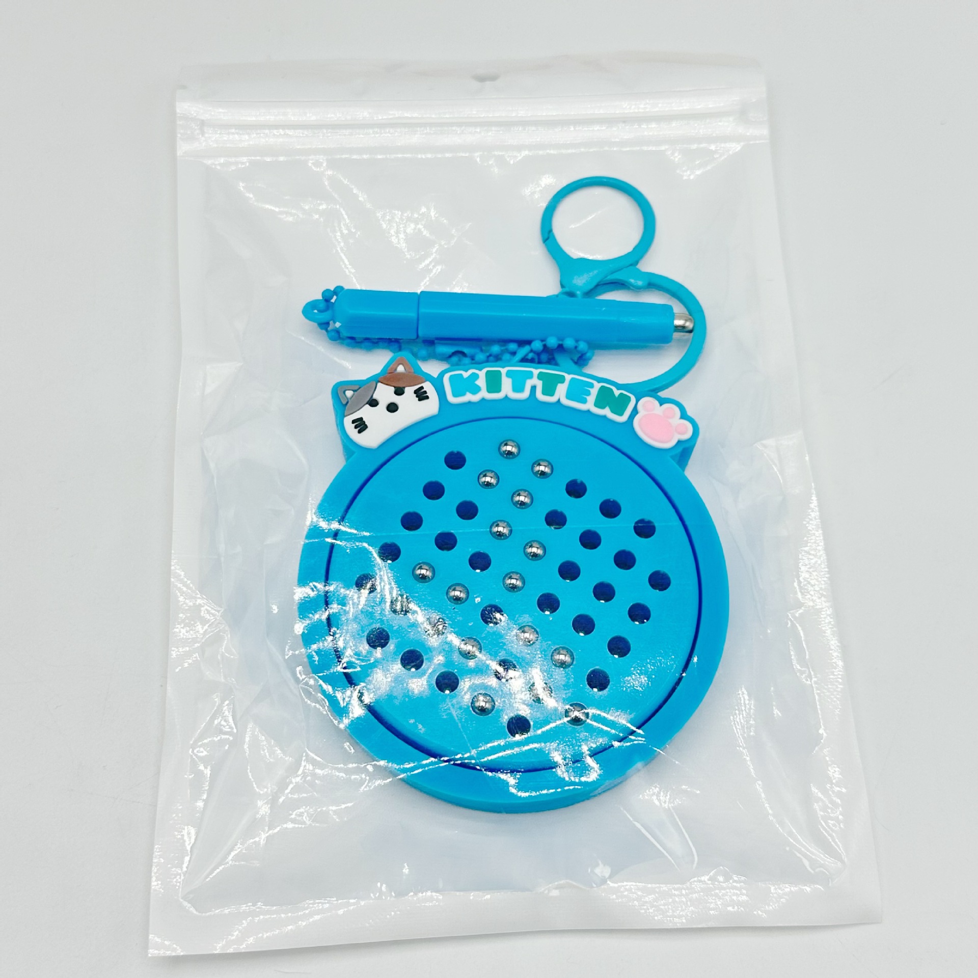 Divertido y divertido tablero de dibujo de bola de acero magnético, colgante de mochila, llavero, descompresión, juguete pequeño creativo, regalo para niños y estudiantes