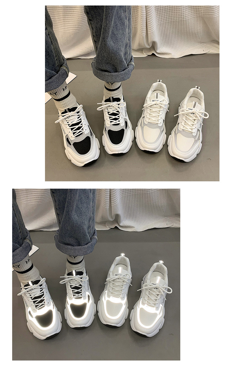 Damen Sneaker Mit Dicker Sohle Trendige Freizeitschuhe Herbst Winter_voghion.com