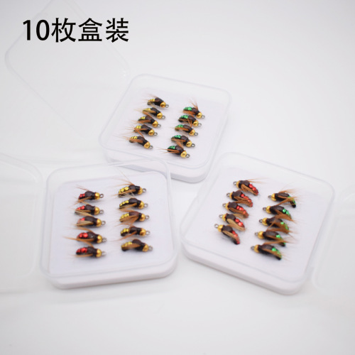 Egret flail, perch, grass carp, carp wholesale, big fly fly hook, gold, blue, red and green, Iseni hook