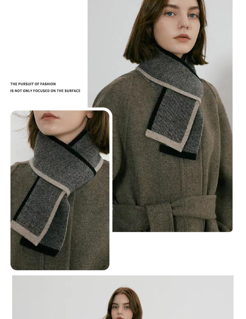 Temperament Little Artifact~Autumn and Winter New South Korean Minority INS Style Color Matching Warm Knitted Scarf Neck_voghion.com