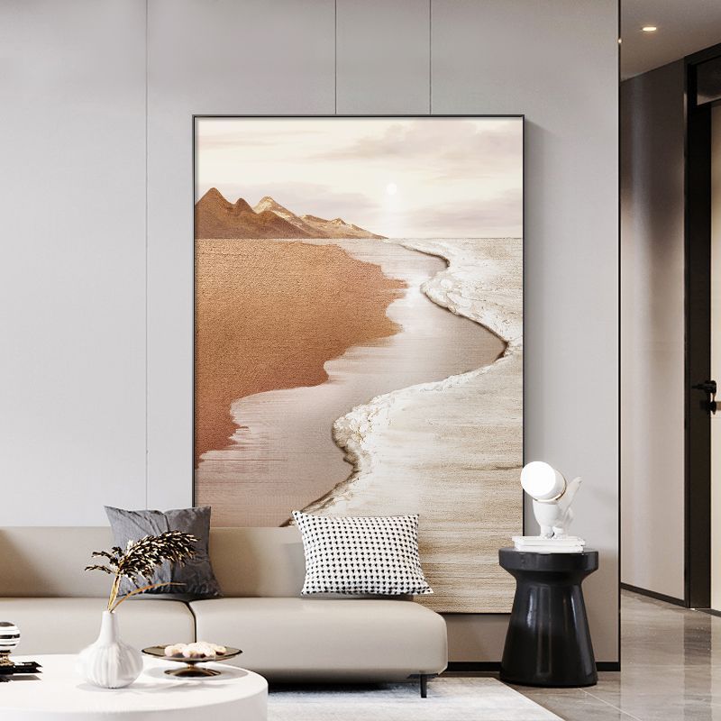 Modern Minimalist Living Room Decorative Painting Floor-Standing Light Luxury High-Level Sofa Background Wall Murals Silent Wind Hallway Hanging Painting