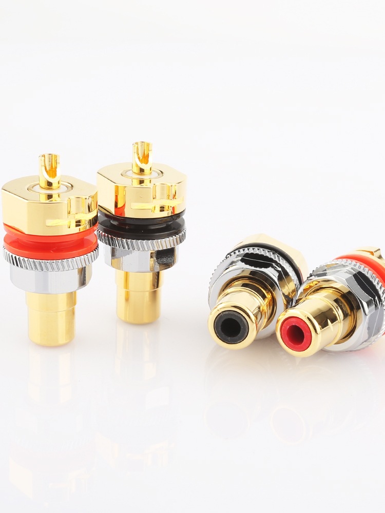 Viborg维堡RC101纯紫RCA母座镀佬莲花母座发烧音频音响功放插座