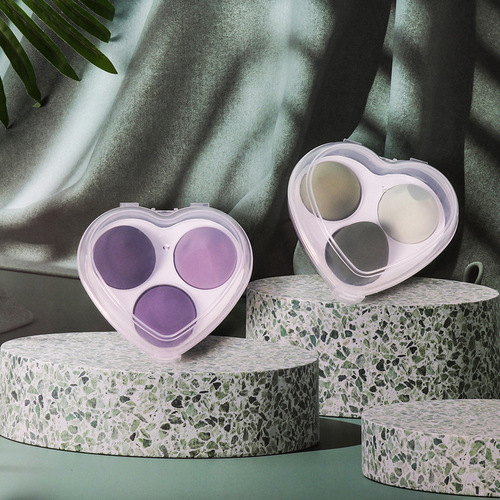Factory direct sales 3 grid love beauty egg gourd, water drop puff, makeup egg, makeup egg slanted sponge puff