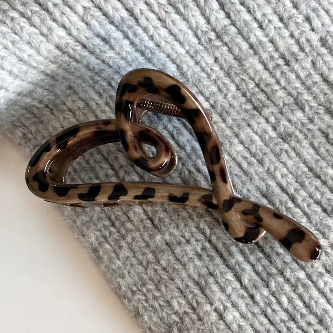 Pinza para el cabello con lazo sencillo en forma de corazón, de estilo coreano, para mujer, elegante accesorio para recogidos._voghion.com