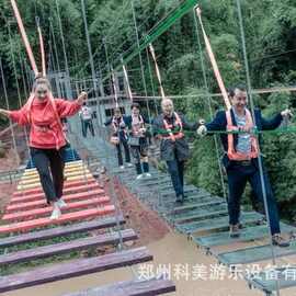 甘肃甘南热门钢索吊桥步步惊心游乐设备图片
