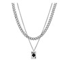Card game, double-layer necklace, chain for key bag  hip-hop style