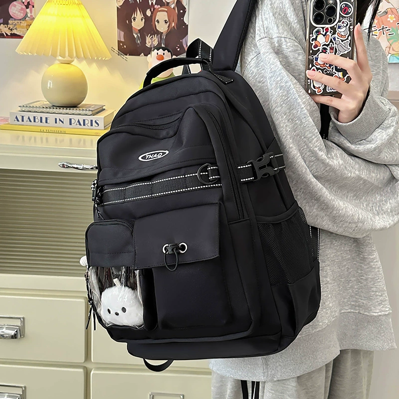 Japanese brand retro capacious school bag, backpack for traveling
