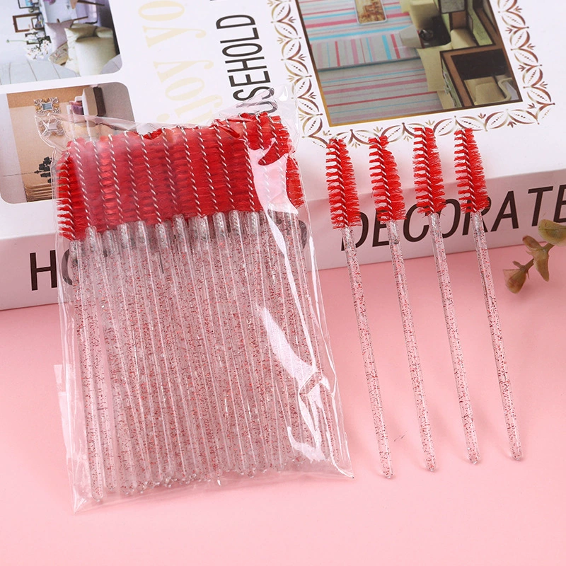 Disposable transparent curly brush for eyelashes for extension