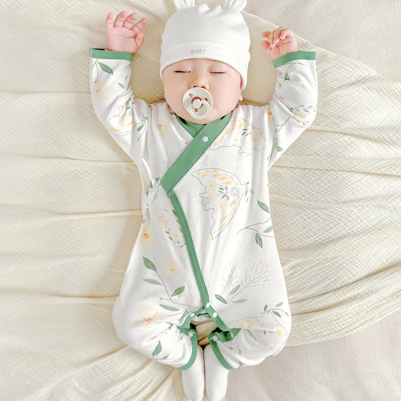 Ropa de bebé primavera y otoño 0 algodón en marzo fondo delgado baby hammock luna llena baby overcoat
