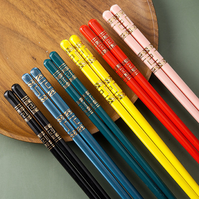 陶瓷筷子日式防霉耐高温防滑家用定制喜庆礼品酒店中式套装筷批发