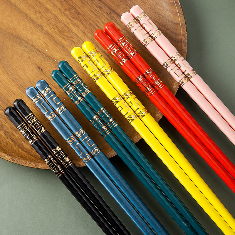 陶瓷筷子日式防霉耐高温防滑家用定制喜庆礼品酒店中式套装筷批发