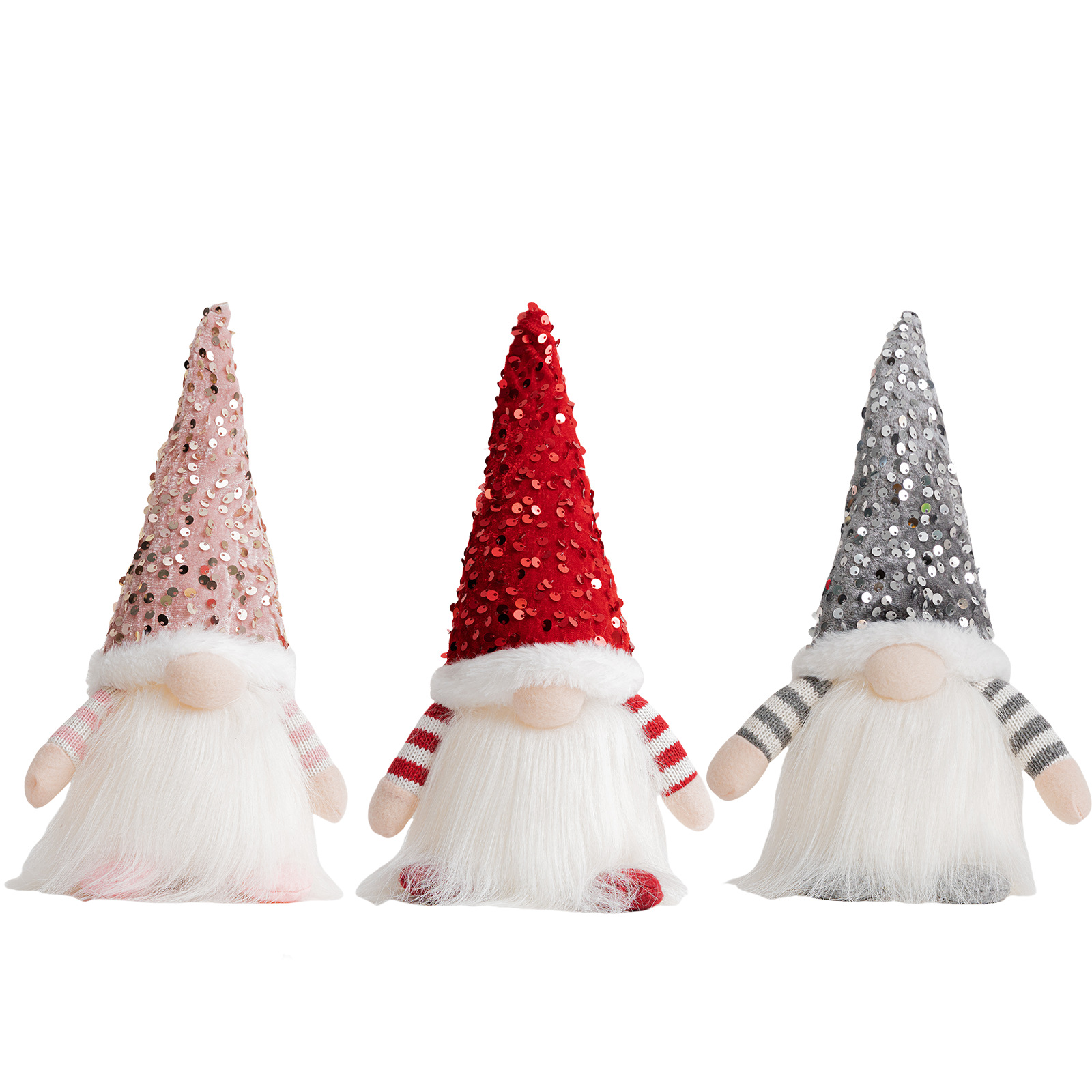 Navidad transfronteriza muñeca sin rostro decoración gorra de sequillas puede brillar adornos encantadores enanos Rudolf