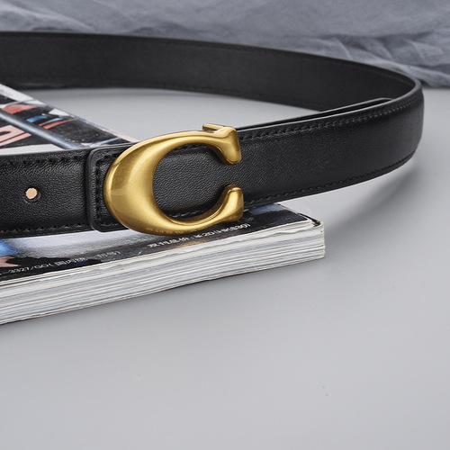New Women's Belt Korean Style Stitched Leather Belt for Women, Slimming Business Western Pants, Simple and Versatile Jeans Belt
