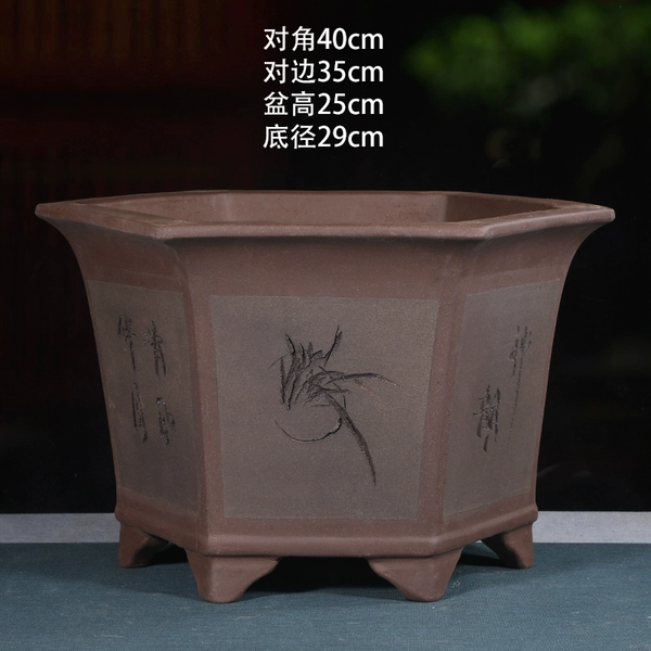 Hexagonal flowerpot, 40cm