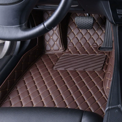 enclosed for the driver's seat, Ayaqaltılar (Kovriklər) - please-specify-the-vehicle-model-and-year-in-the-order-notes-huiqi-single-layer-main-driver-coffee-colored-rice-noodle-leather-big-discount