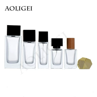 厂家现货30ml35ml50ml100ml正方木盖加厚化妆品分装瓶