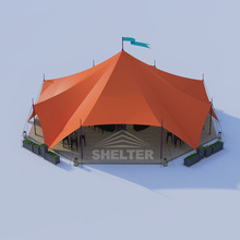 赛尔特工厂直销大型天幕帐篷度假露营基地休闲餐饮服务中心帐篷屋