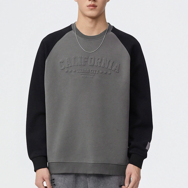 Подростковый свободный школьный стиль свитер мужской прилив топ мужской шлифовальный рукав ретро