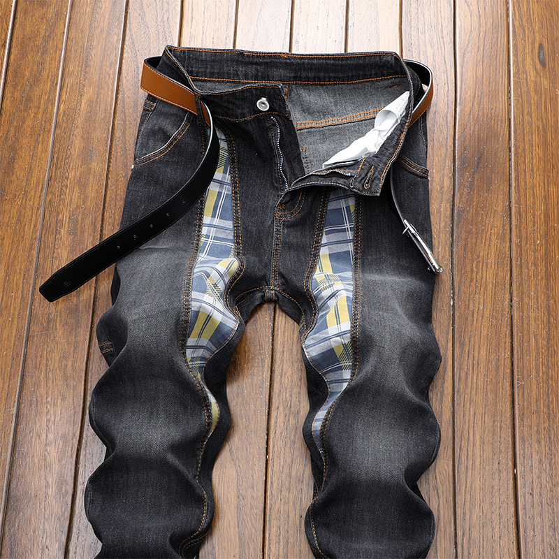 Heren trendy denim broek modieuze jeans_voghion.com