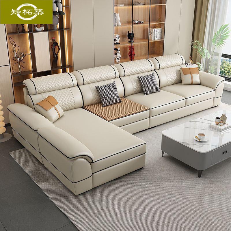 Modern minimalist cotton and linen sofa with sponge padding, cat scratch-resistant leather, suitable for both winter and summer, 2026 new model